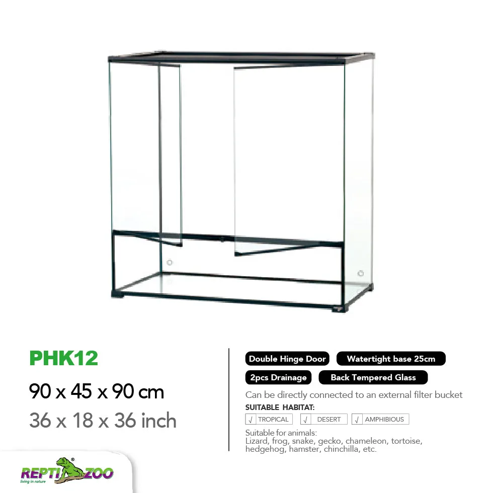 REPTIZOO Paludarium Ultra Clear Glass Habitat PHK Series