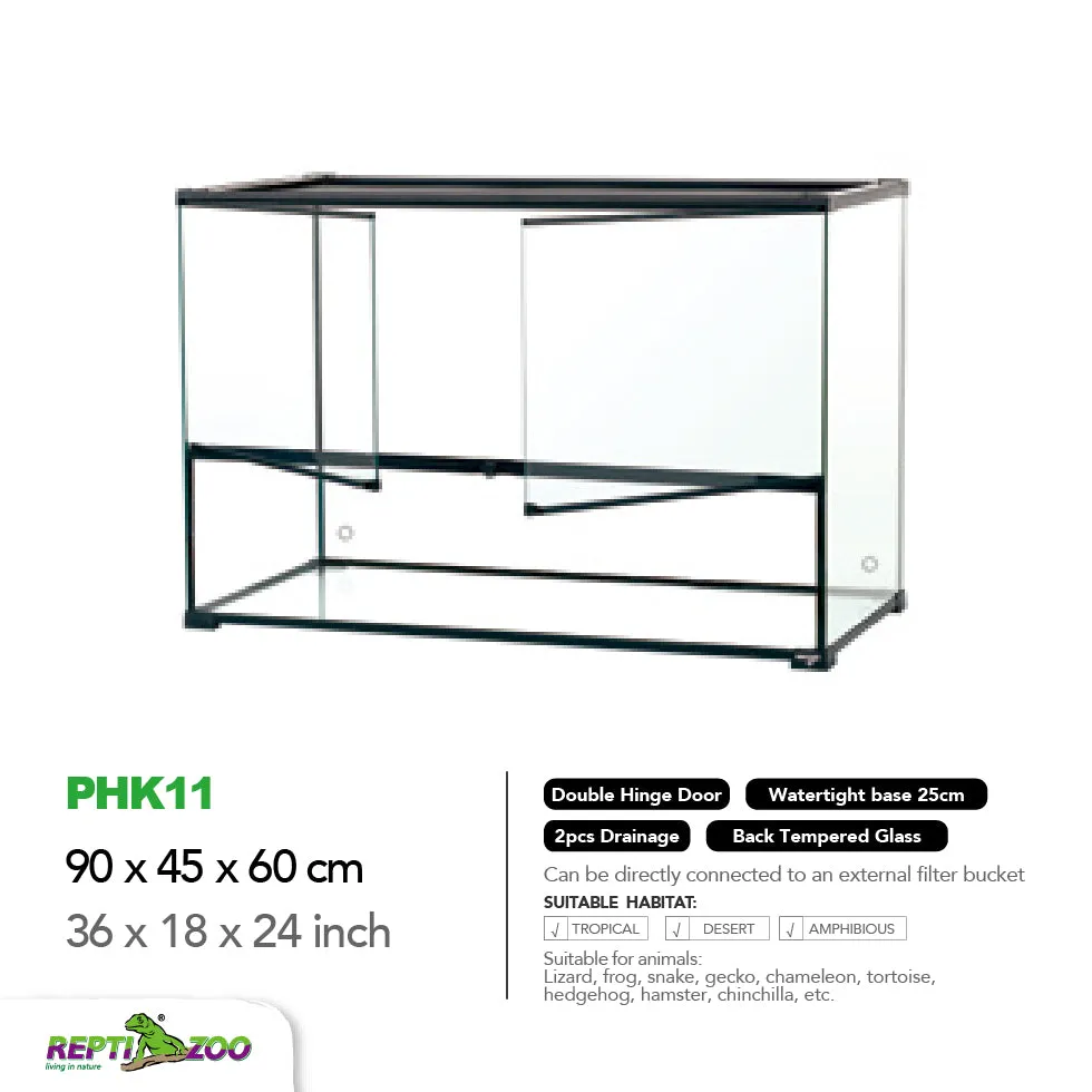 REPTIZOO Paludarium Ultra Clear Glass Habitat PHK Series