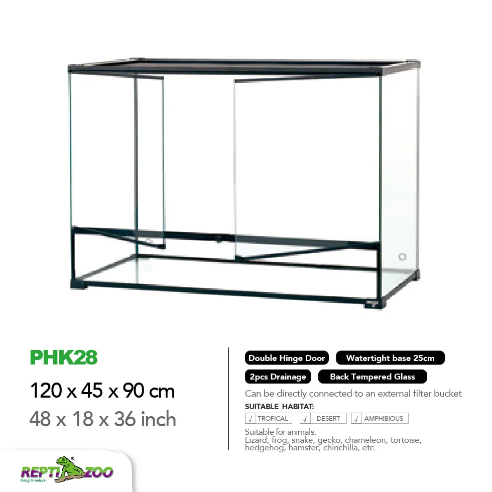 REPTIZOO Paludarium Ultra Clear Glass Habitat PHK Series