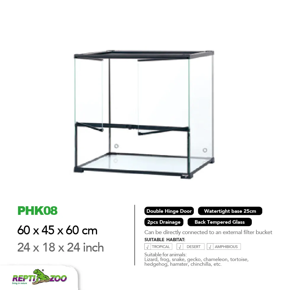 REPTIZOO Paludarium Ultra Clear Glass Habitat PHK Series