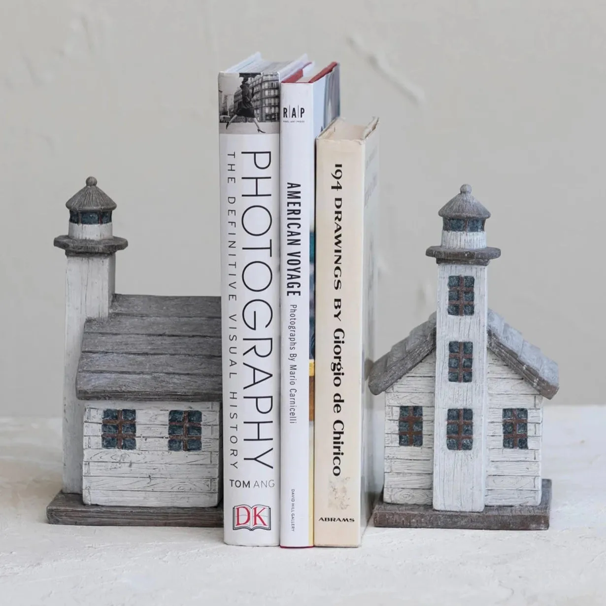 Resin Lighthouse Bookends