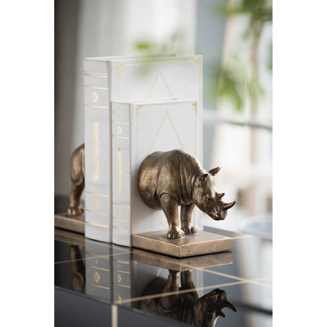 Rhinoceros Bookends (Set of 2)