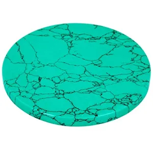 rockcloud Stone Slices, Stone Slab, Name Cards, Place Cards, Healing Crystals, Home Decoration, Green Howlite Turquoise, Round Shape