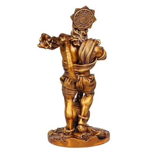 Rudram Bahubali Hanuman Ji Murti Statue for Home, Car Dashboard, Altars, Hindu Deity Figurine, Office Desk, Study Room (Small)