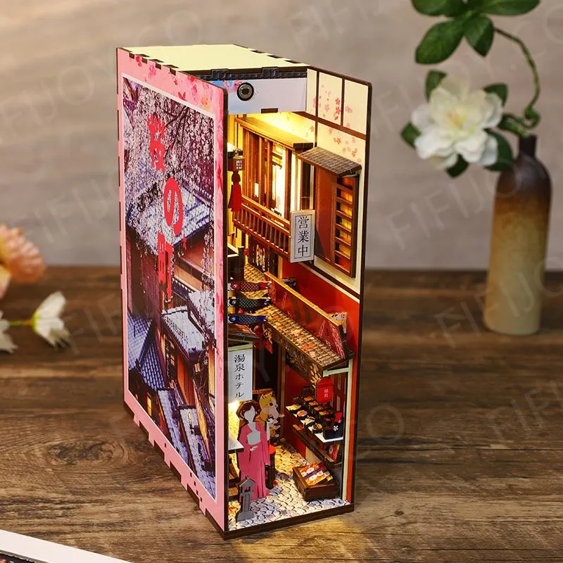 🌸Sakura Alley 3D Wooden Book Nook Kit