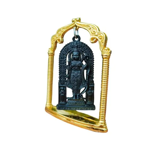 SCRAPBAG Ram Jhula - Black and Golden Brass Decorative Accessory for Home Temple