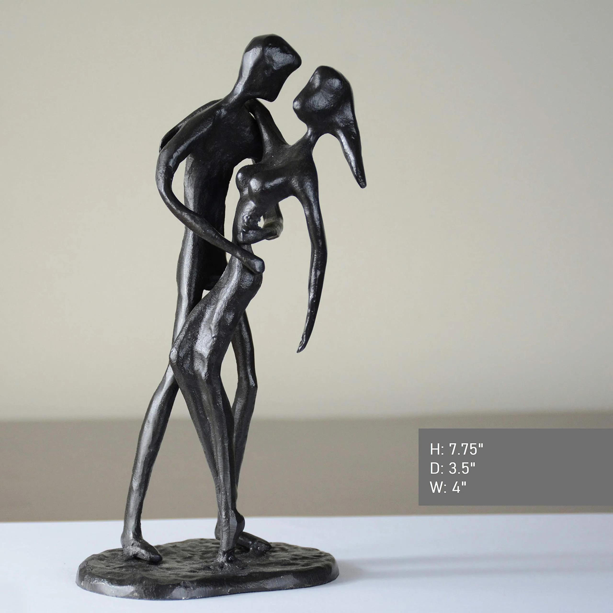 Sennesy Handcrafted Couples Sculpture - Romantic Iron Statue