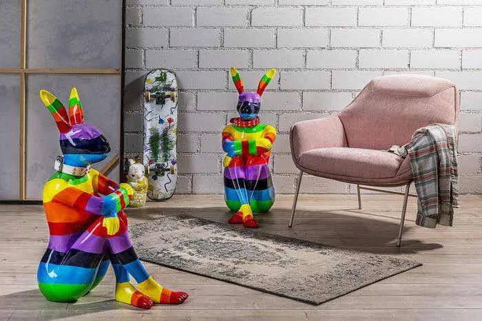 Sitting Rabbit Rainbow 80 Deco Figurine