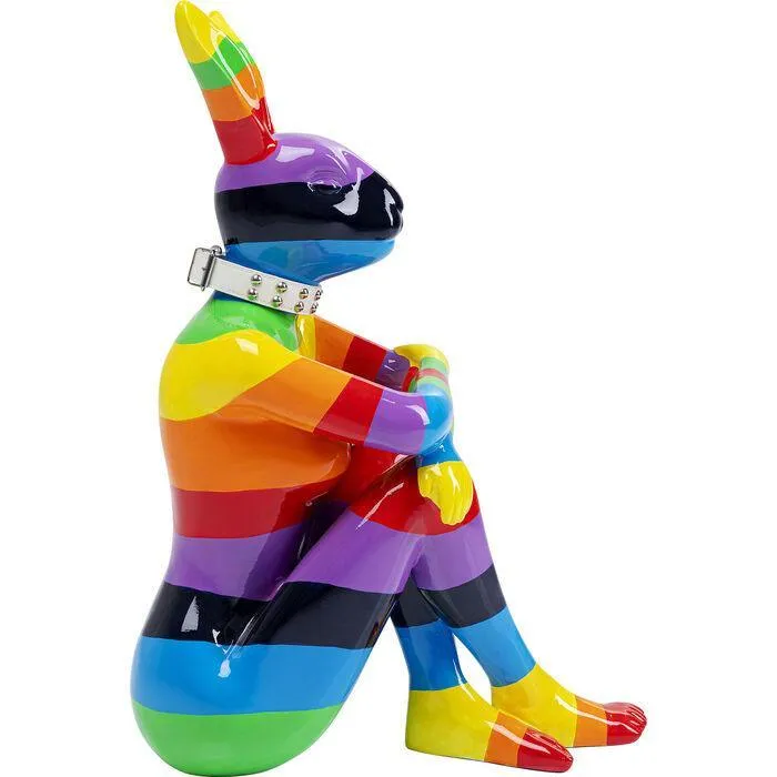 Sitting Rabbit Rainbow 80 Deco Figurine