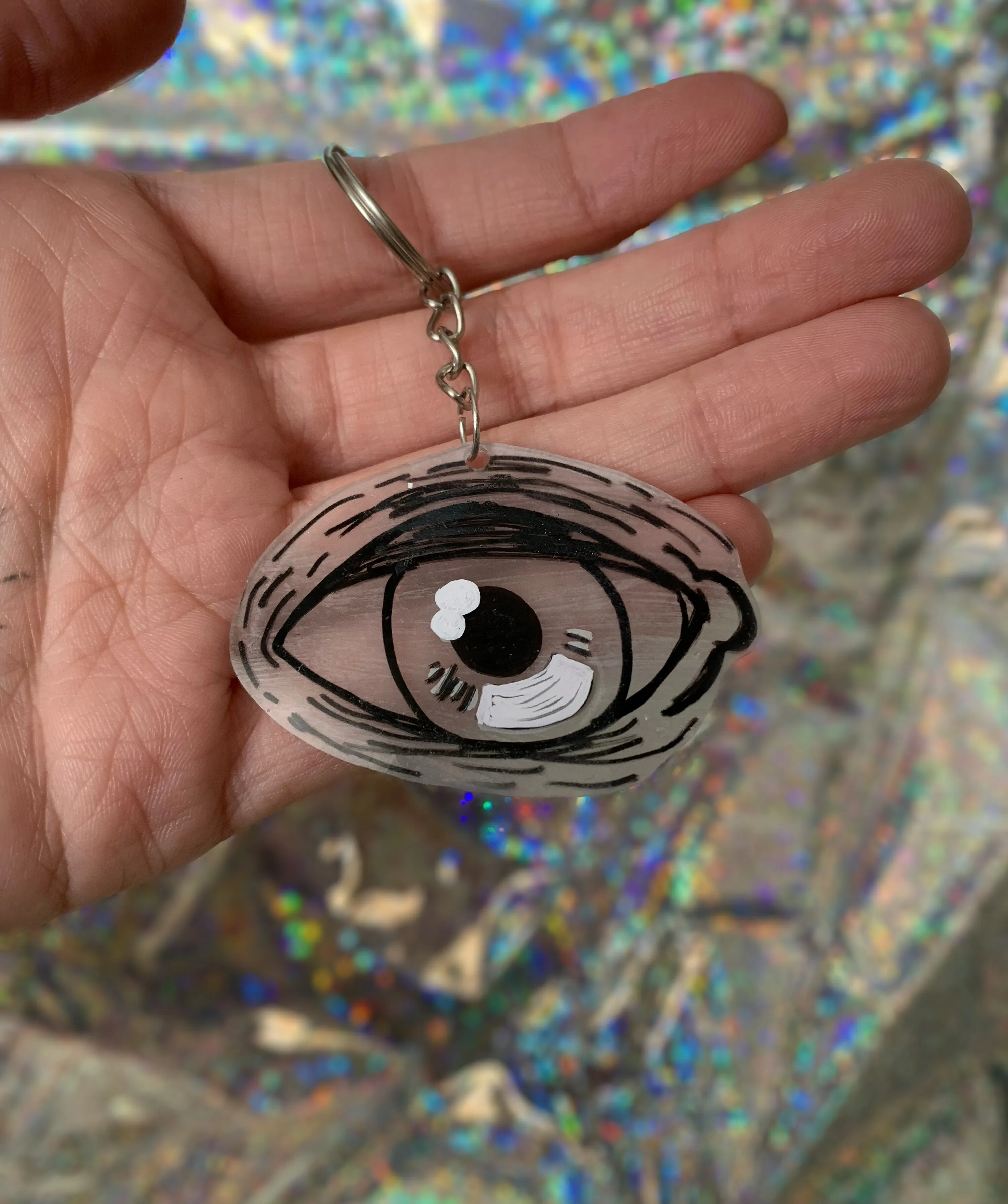 Sketchy Eye Keychain