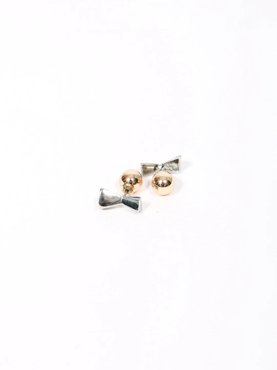 Small Sculptures Earrings in Silver and Brass by Issey Miyake