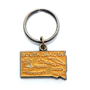 South Dakota Keychain - High Quality Thick Metal State Love Key Ring