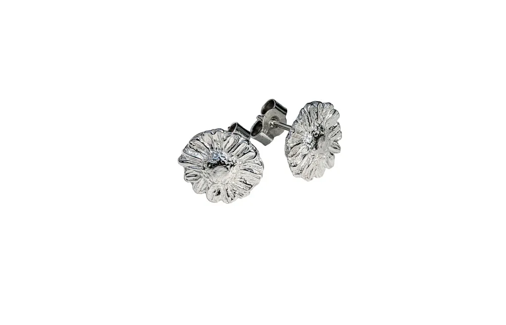 Sterling Silver Daisy Earrings