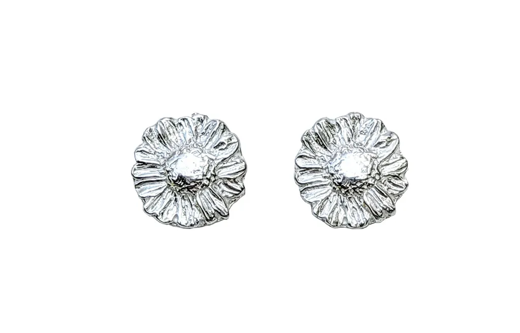 Sterling Silver Daisy Earrings