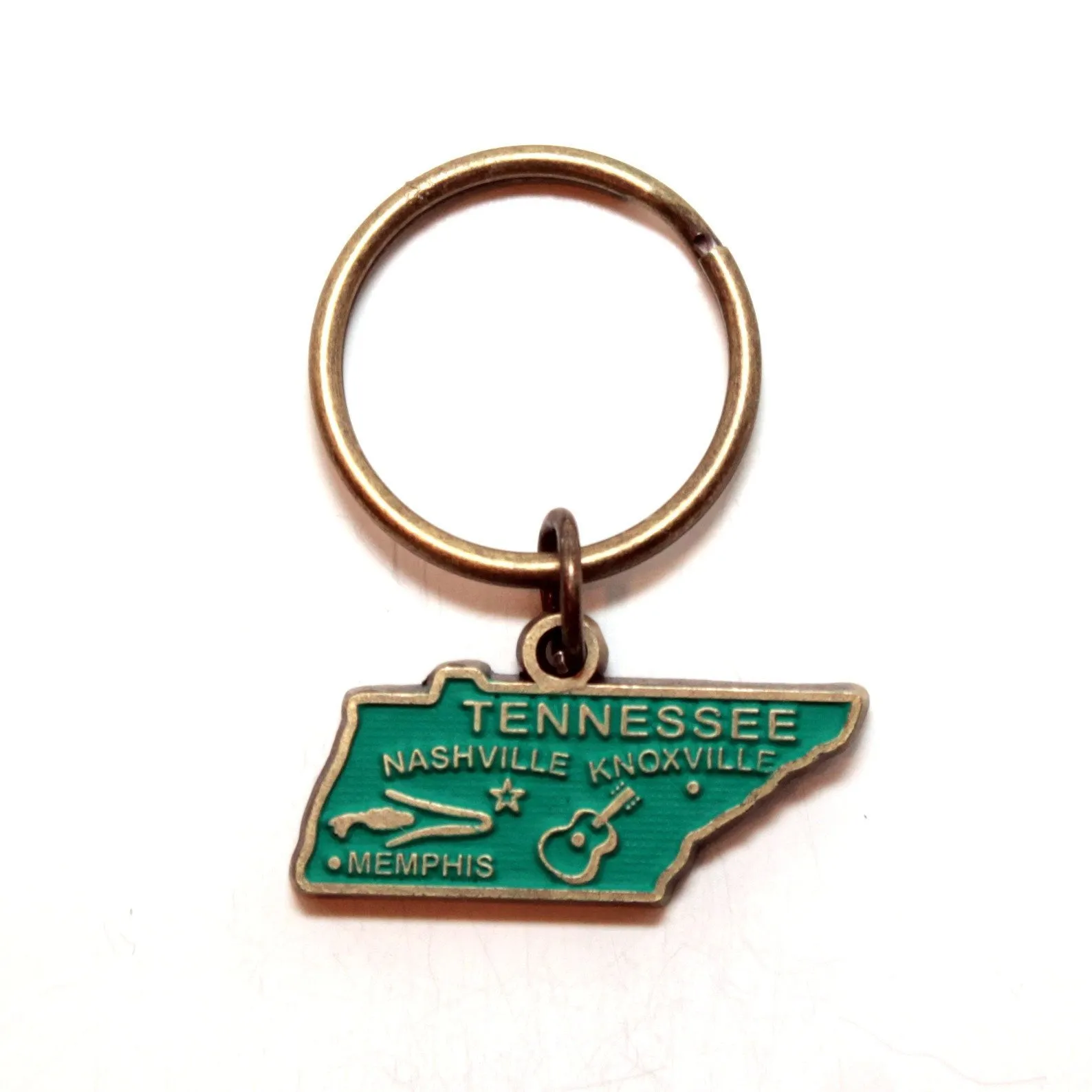 Tennessee Key Chain - High Quality Thick Metal State Love Key Ring