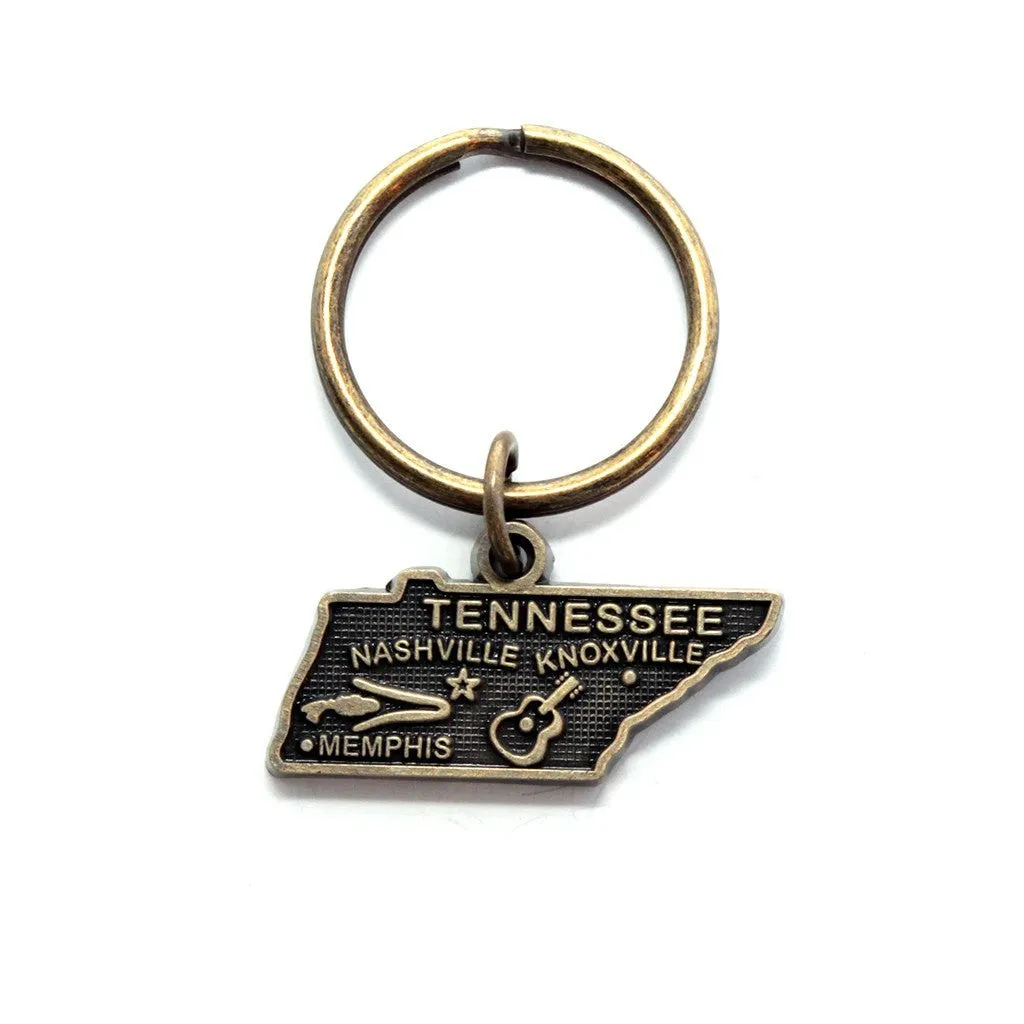 Tennessee Key Chain - High Quality Thick Metal State Love Key Ring