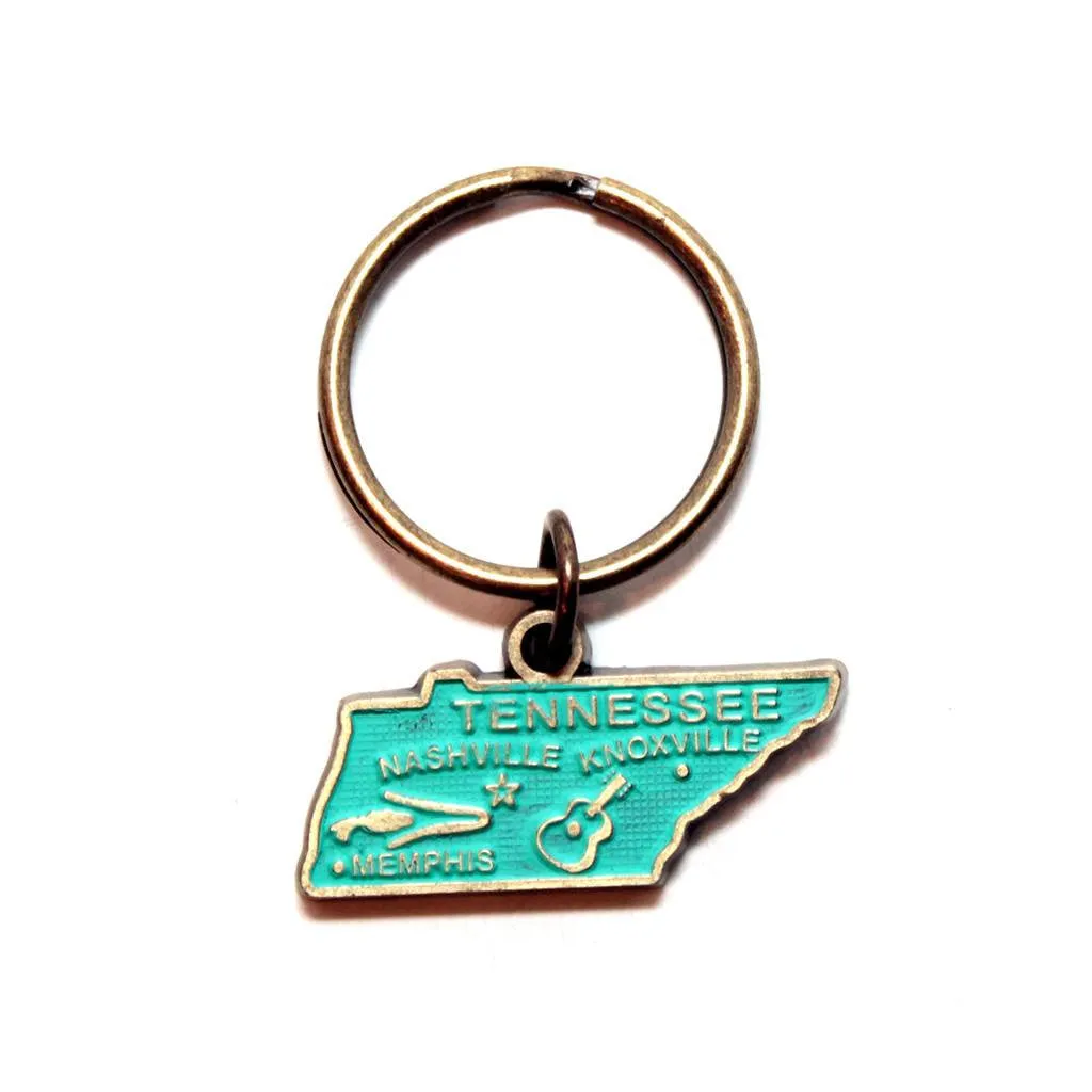 Tennessee Key Chain - High Quality Thick Metal State Love Key Ring