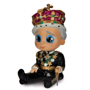 The Ashton-Drake Galleries King Charles Figurine from Whimsical House of Windsor Tots Collection Issue #4 Handcrafted Hand-Painted Royal Family Collectible with Custom Fabric Accents 4-inches