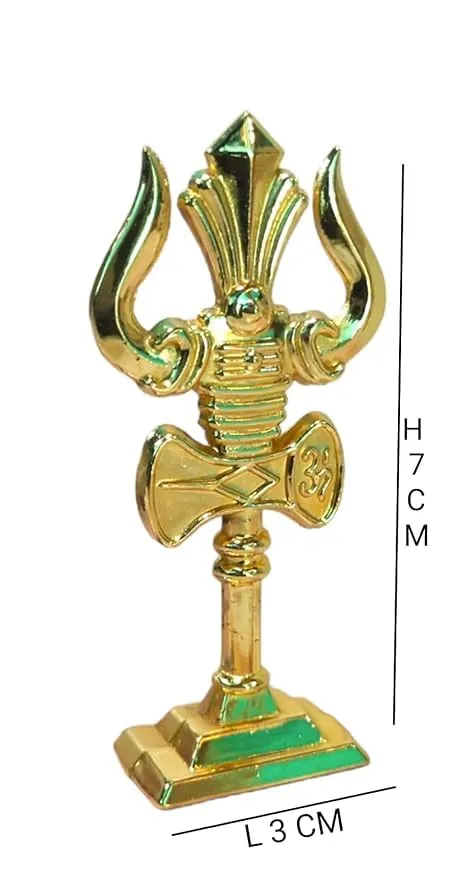 Thirisulam| Lod Siva thririsulam Statue| Car Dashboard Decoration |Gold 7 CM