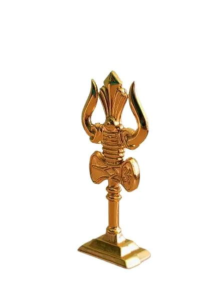 Thirisulam| Lod Siva thririsulam Statue| Car Dashboard Decoration |Gold 7 CM