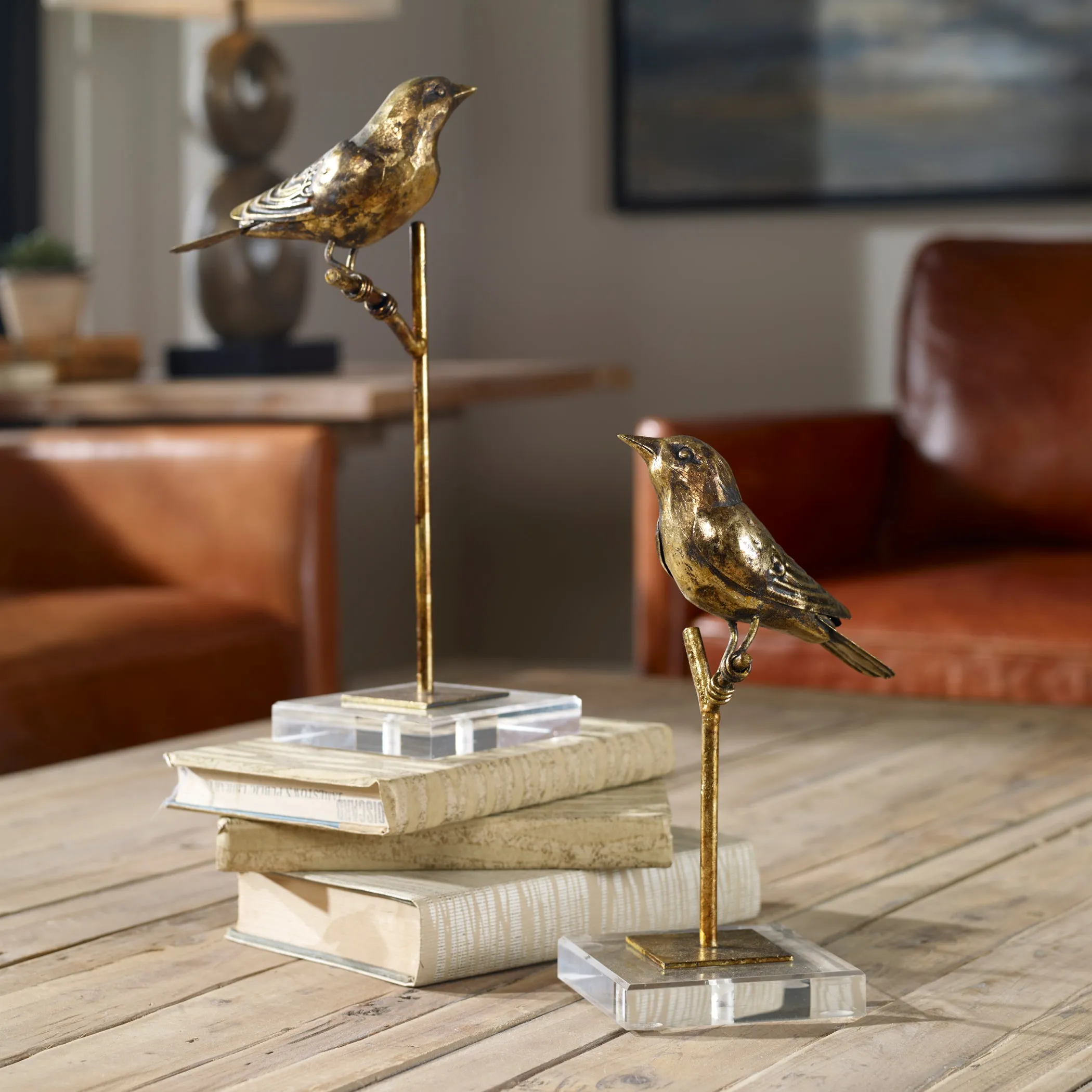 Uttermost Passerines Bird Sculptures S/2