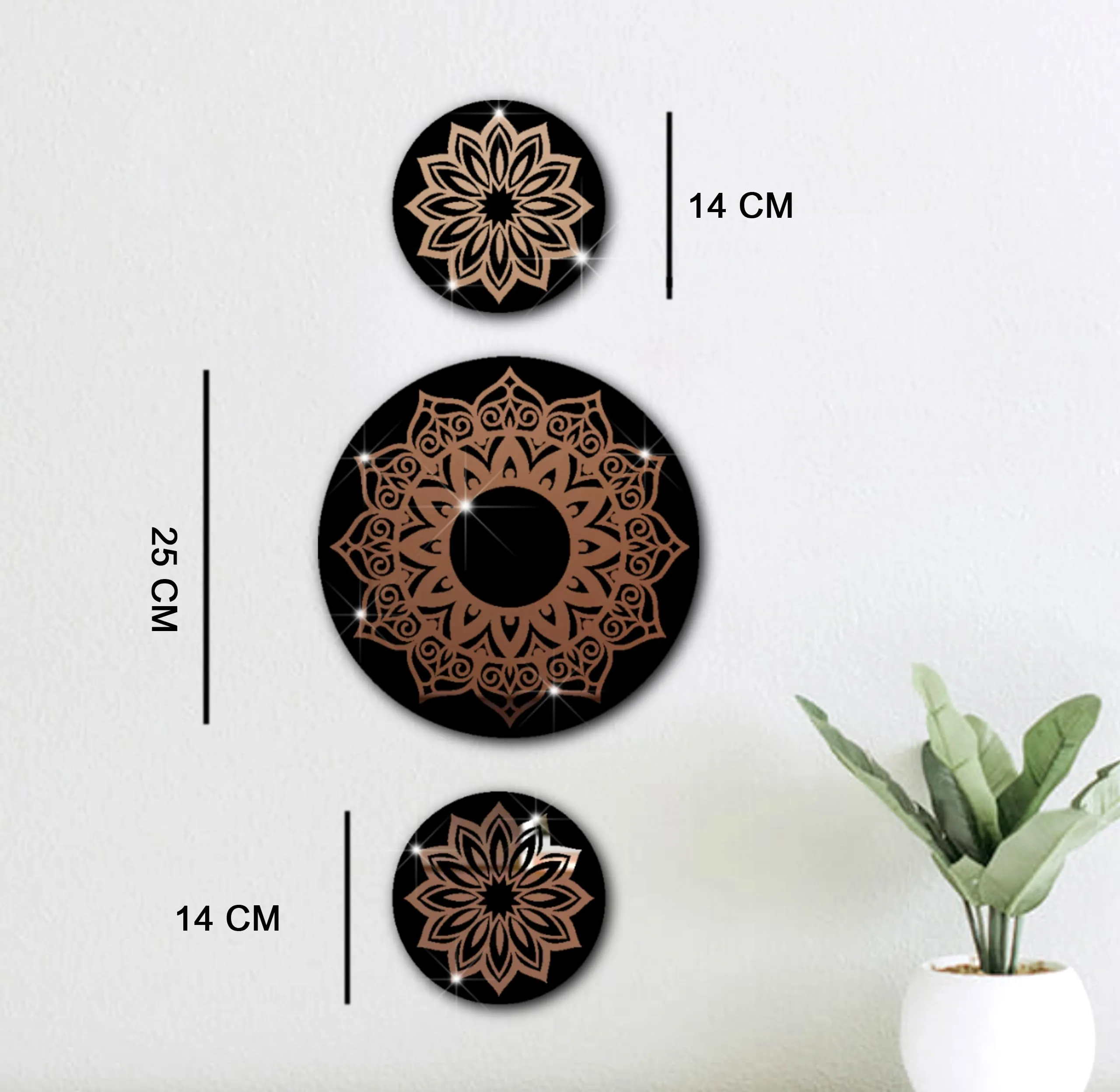 VAH- Kya Bat Hai !! Copper 3D Mandala Design wall art for living room, room wall art, 3d wall art, 3d wall decor, mandala wall decor, mandala wall hanging, wall arts