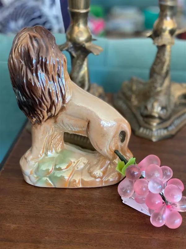 Vintage Lusterware Lion Handcrafted in Brazil