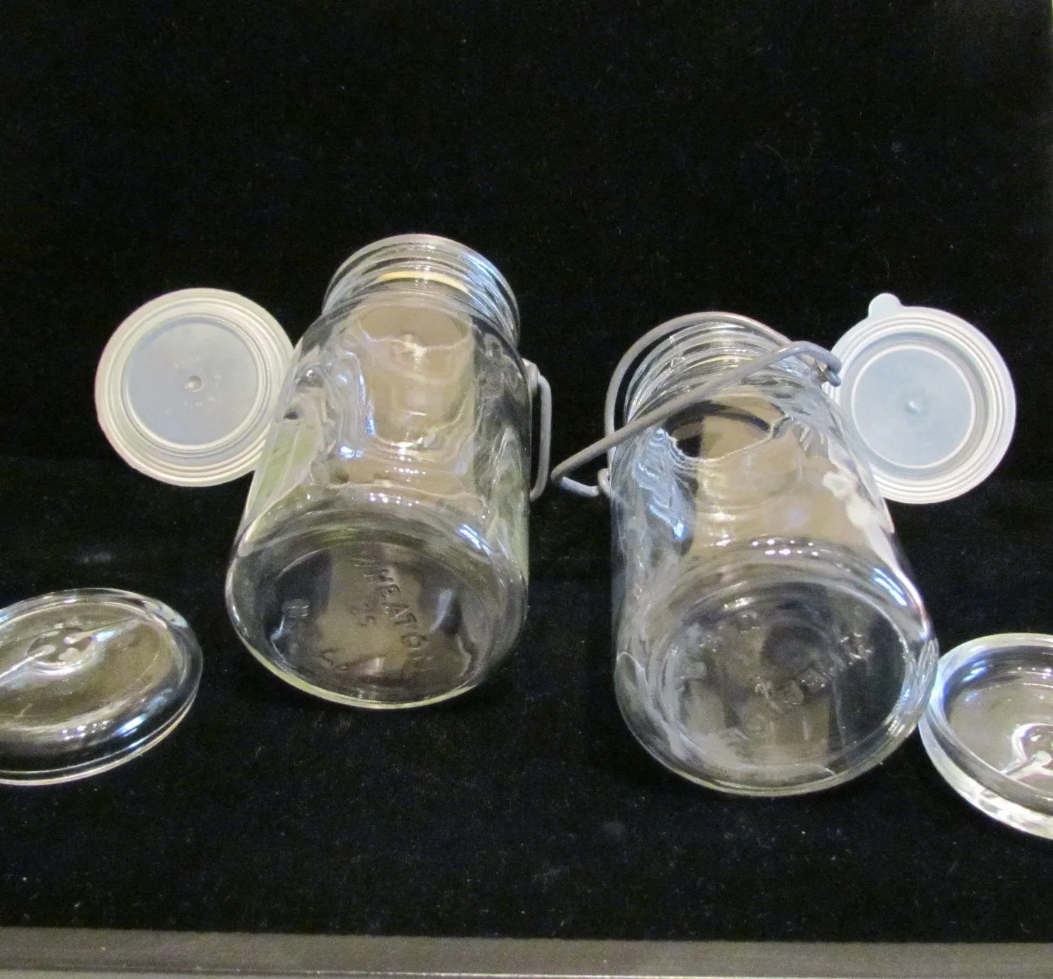 Vintage Mason Jars Wheaton Glass Storage Canning Jars 1970's Mason Food Jars Excellent Condition