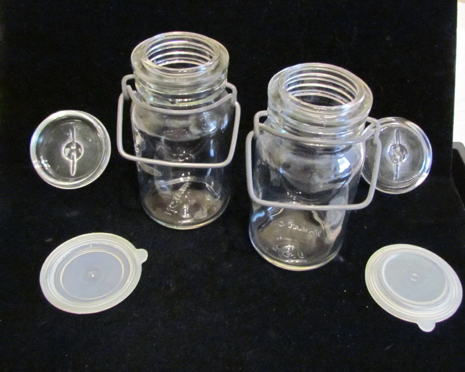 Vintage Mason Jars Wheaton Glass Storage Canning Jars 1970's Mason Food Jars Excellent Condition