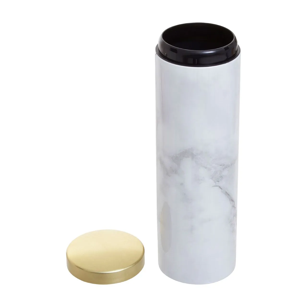 White/Grey Marble Effect Pasta Canister