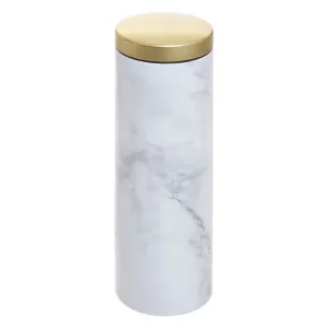 White/Grey Marble Effect Pasta Canister