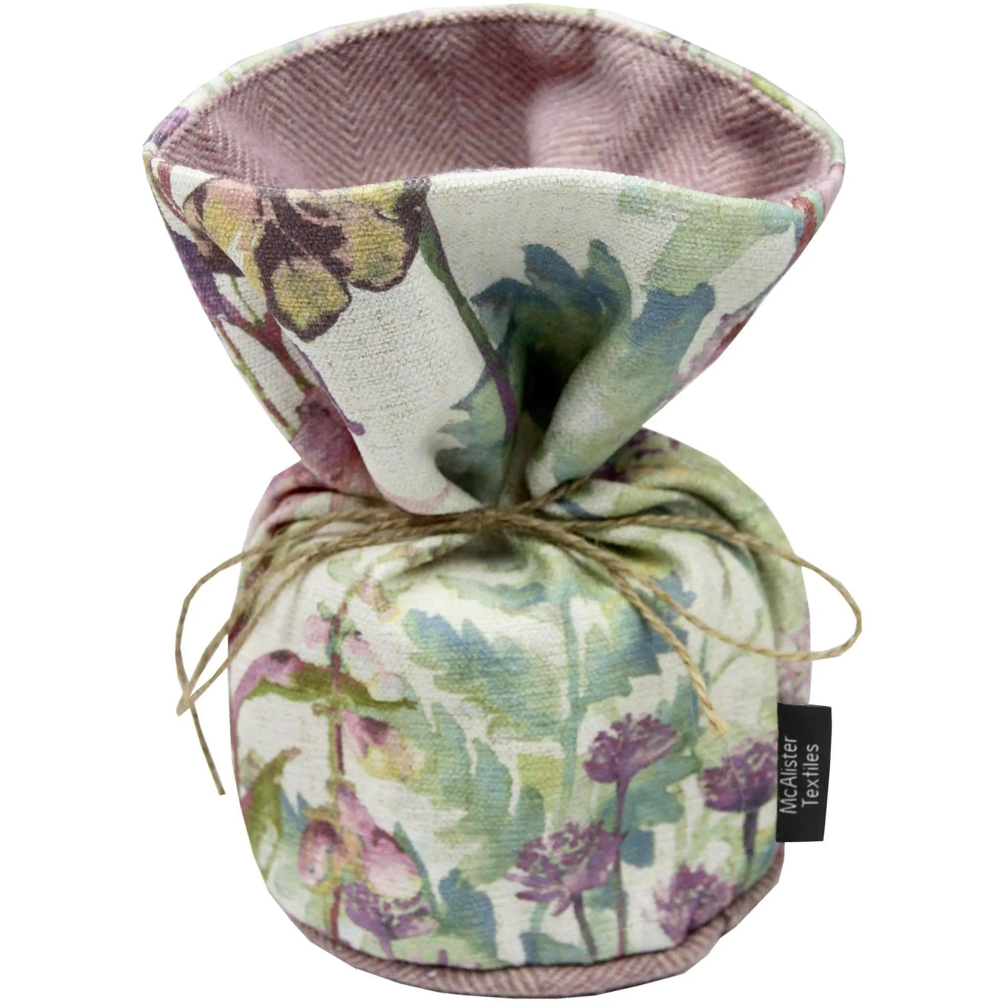 Wildflower Pastel Purple Linen Door Stop