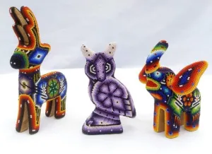 Wixarika Huichol Beaded Art - 12 Small Figures Wholesale