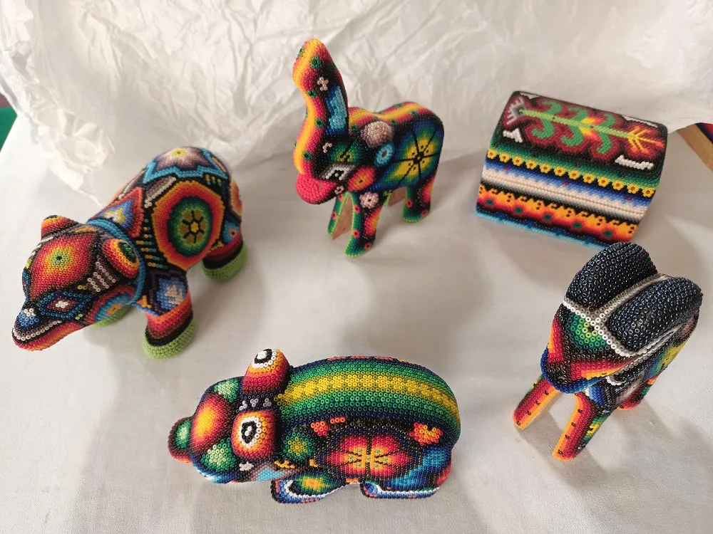 Wixarika Huichol Beaded Art - 12 Small Figures Wholesale