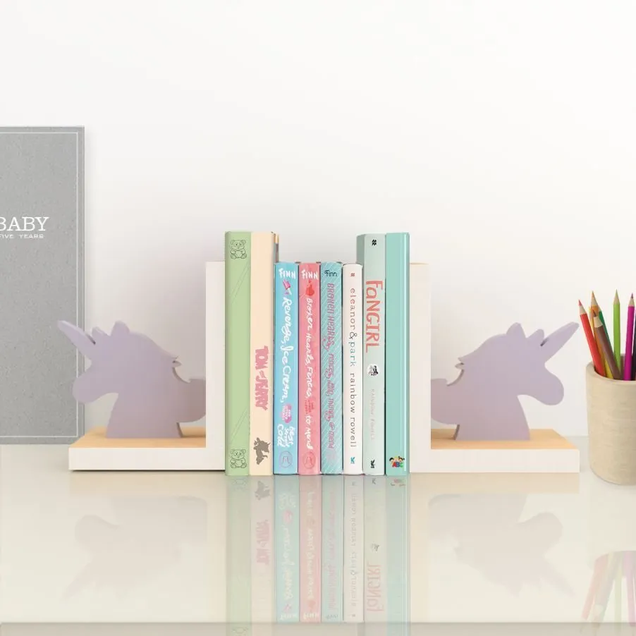 X&Y Copper Date Bookends - Pink Unicorn